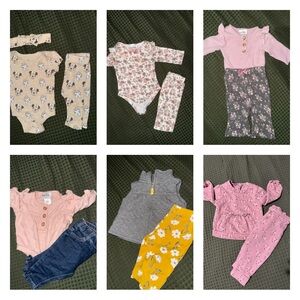 Nicole Miller Pink Floral Baby Set